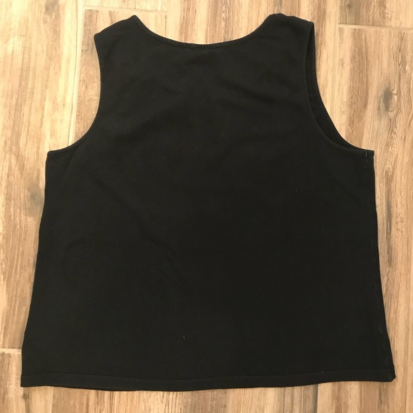 St. John’s Bay Black Studded Tank 2X - Picture 6 of 6